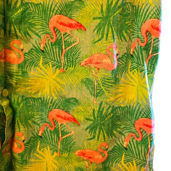 Molokai Surf Club Flamingo Button Down Shirt - Picture 3 of 6